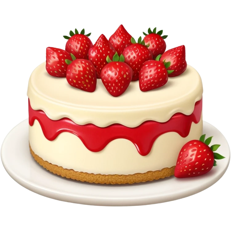 Strawberry cheesecake emoji