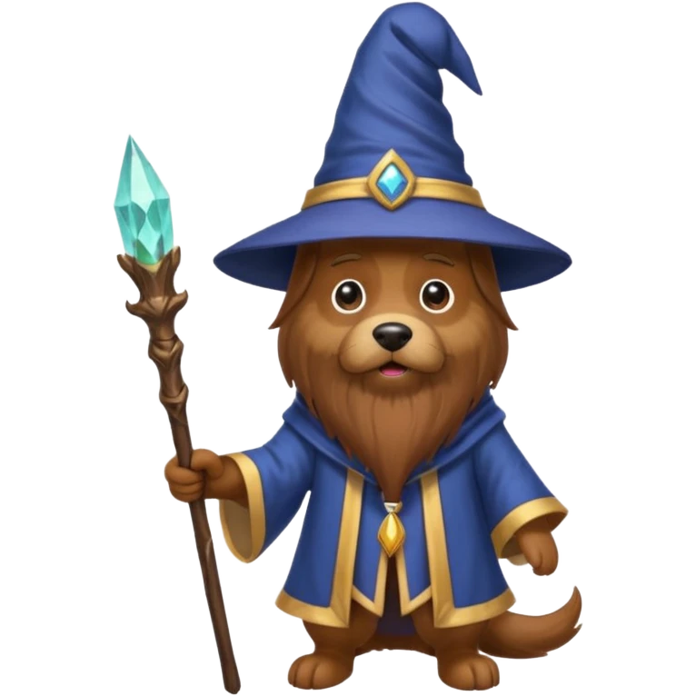 Dog wizard emoji