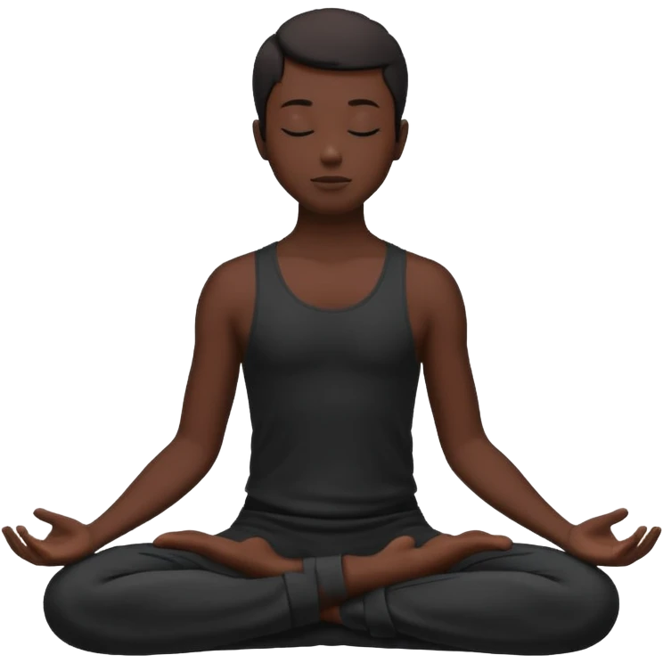 silhouette sitting in meditation pose emoji