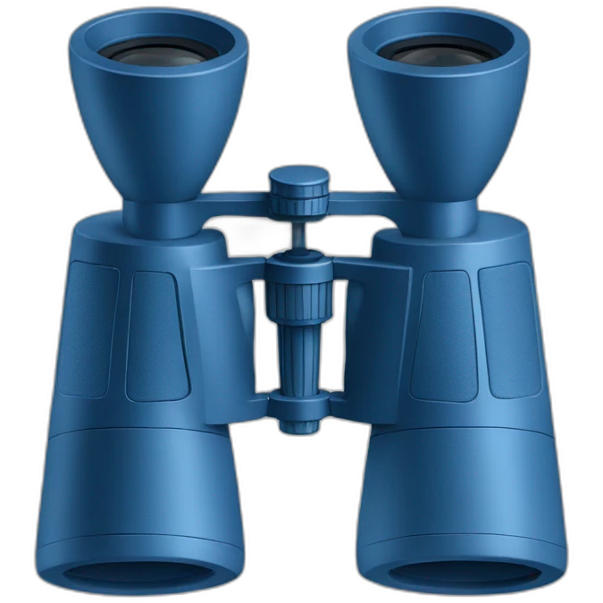 A blue binoculars of Observation. Org emoji