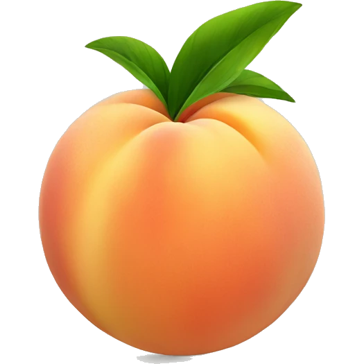 Peach with grass on it  emoji