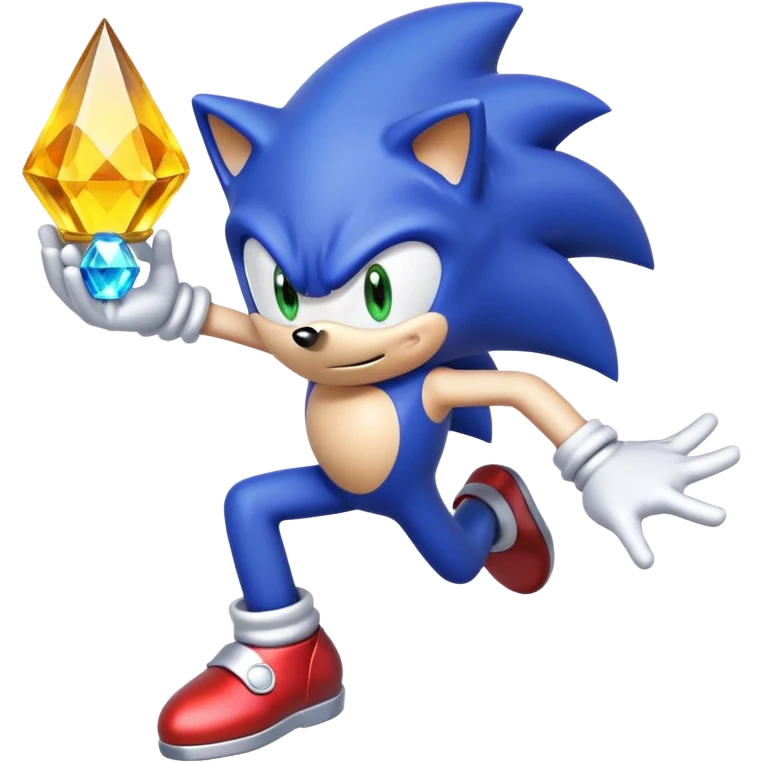 I want Sonic the hedgehog with chaos emeralds with the aura super sayian emoji