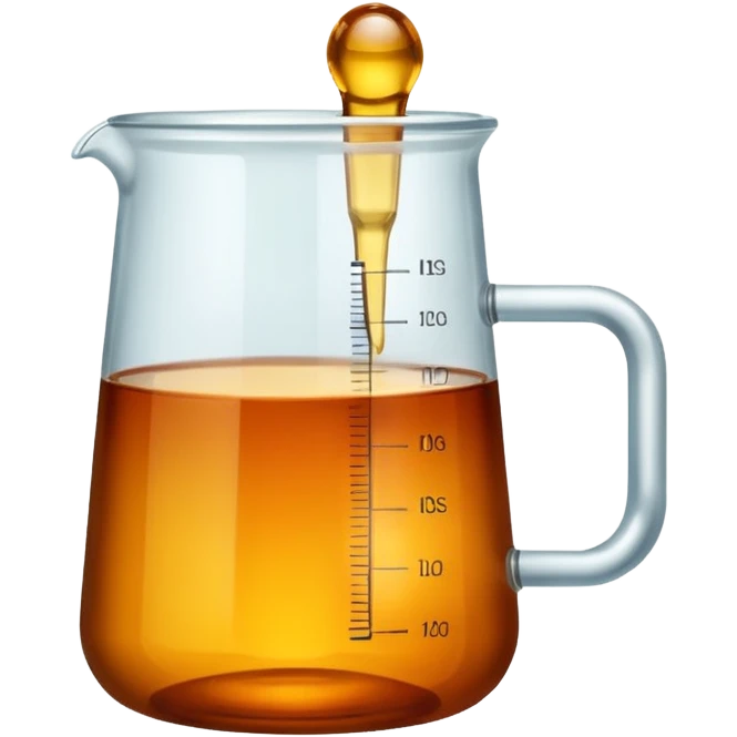 tea in a laboratory measuring cup emoji