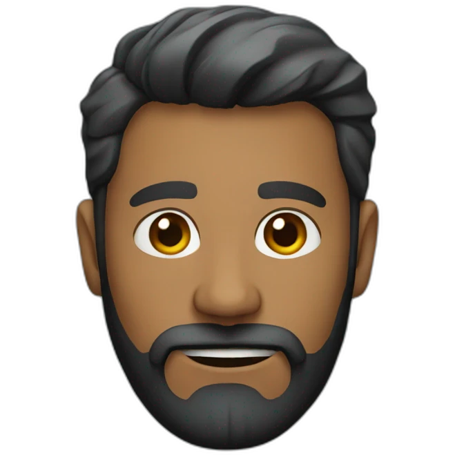 bold man with beard emoji