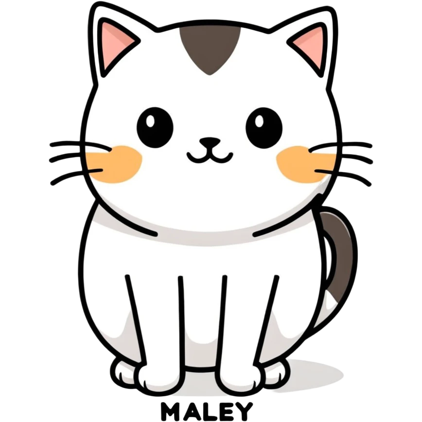Cat saying Maley is the best emoji