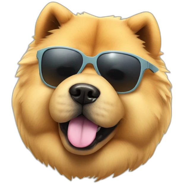 chow chow with sun glasses emoji