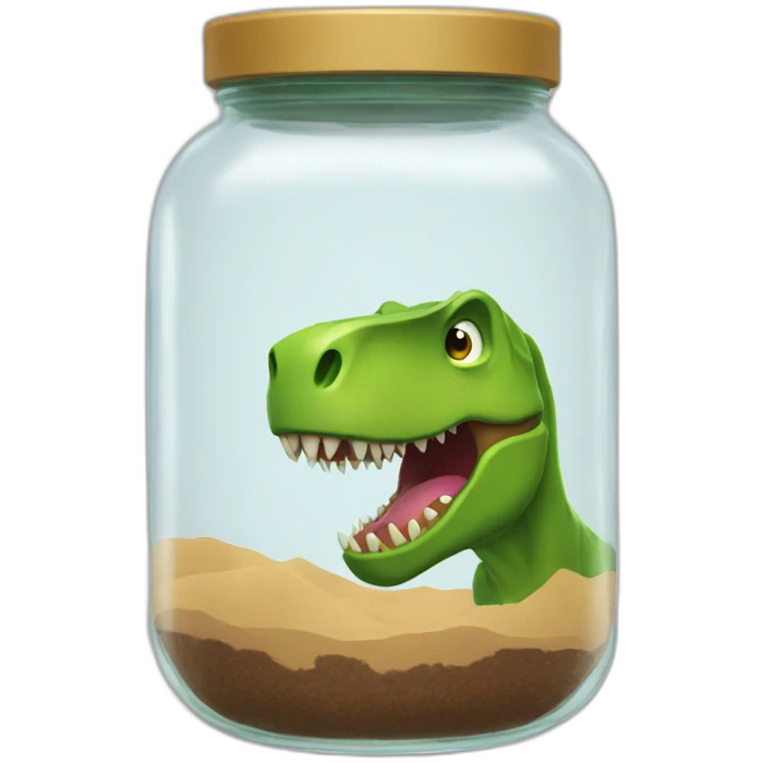 trex inside a jar emoji