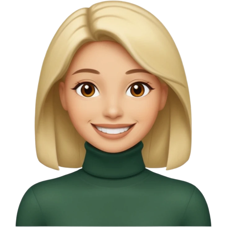 woman in turtle neck emoji