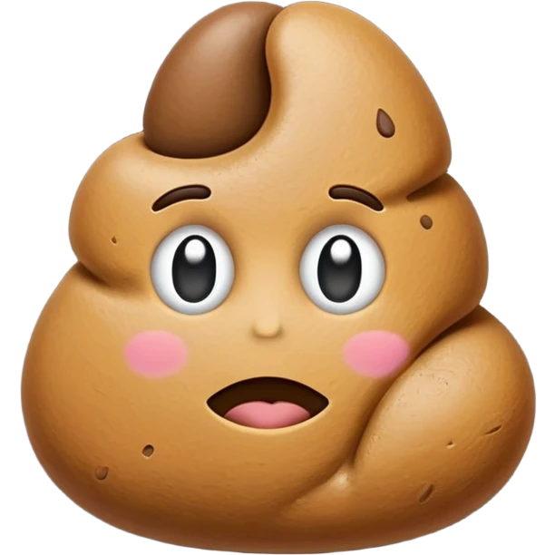 sanding a poop emoji rock emoji