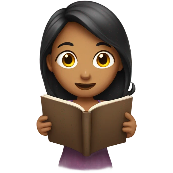 Girl reading  emoji