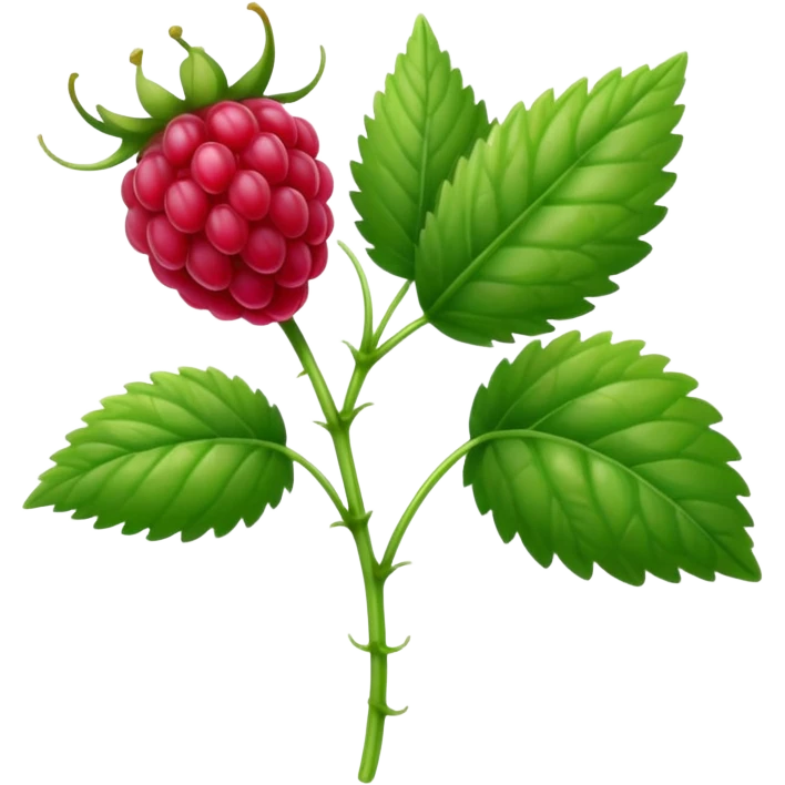 Single raspberry stem emoji