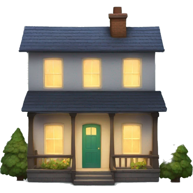 House with lights emoji