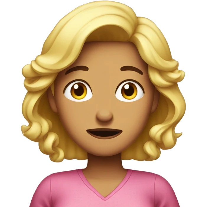 Wifey with a worried face like she really needs to take a poop emoji