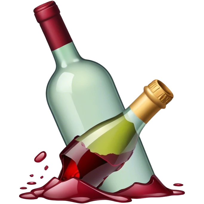 Broken wine bottle emoji