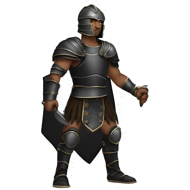 gladiator human male in black armor rpg fantasy emoji