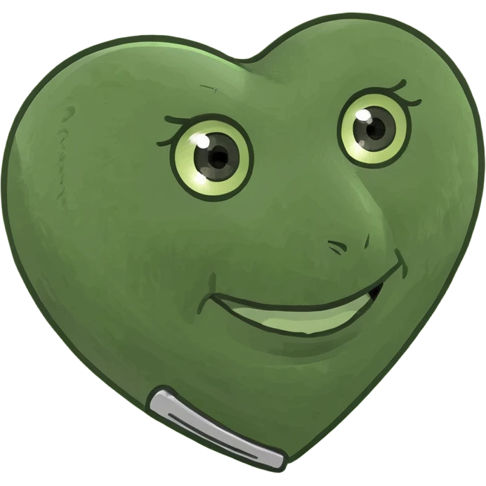 Big green heart emoji