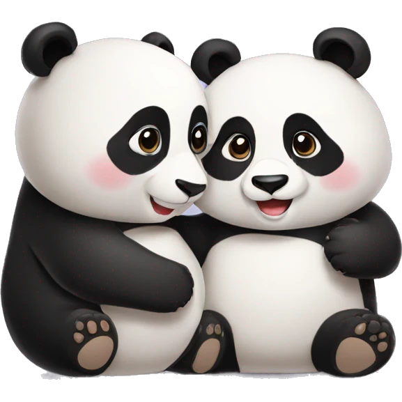 Panda amoureux emoji