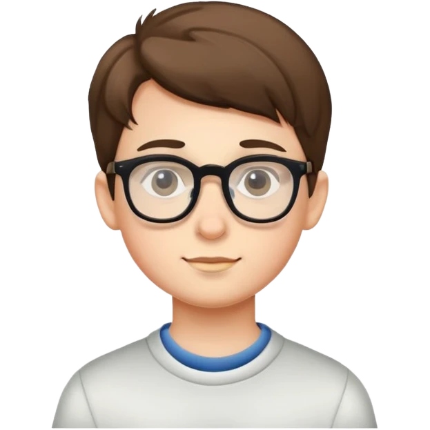Niño con lentes emoji