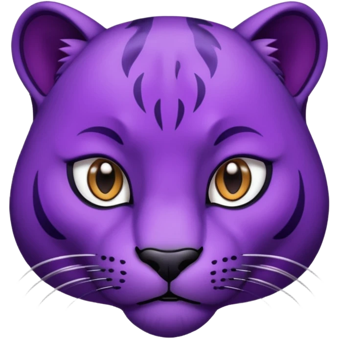 Purple Panther face turned to the slight right emoji