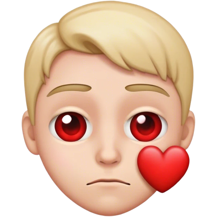 guilty face with love emoji
