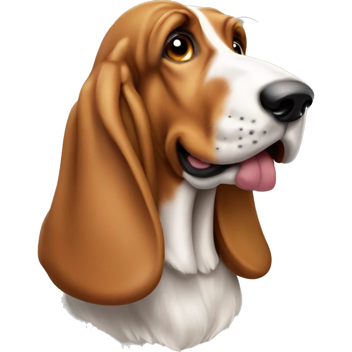 Fully light brown Basset hound emoji
