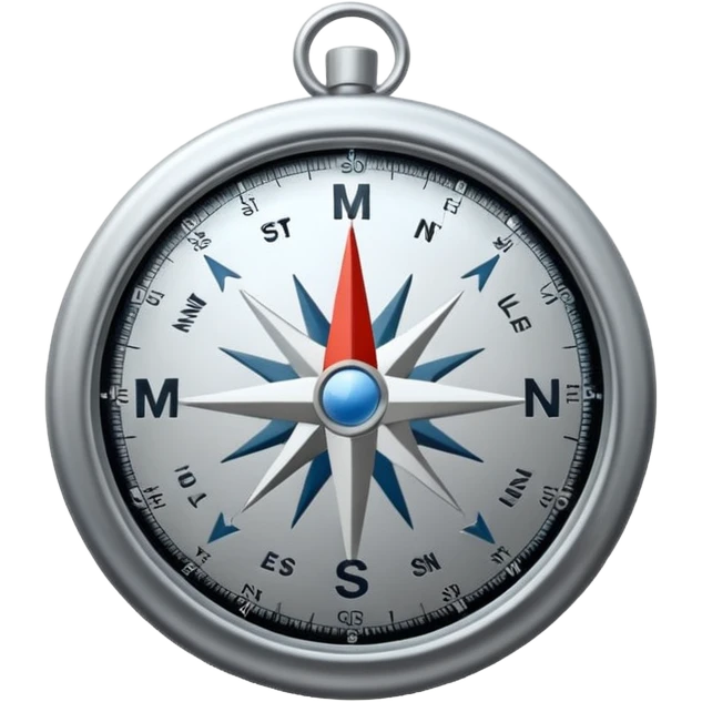 compass with 'mission' emoji