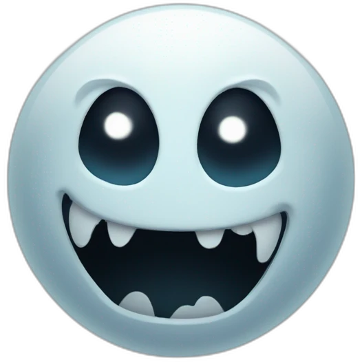 Scary Ghost smiley face emoji
