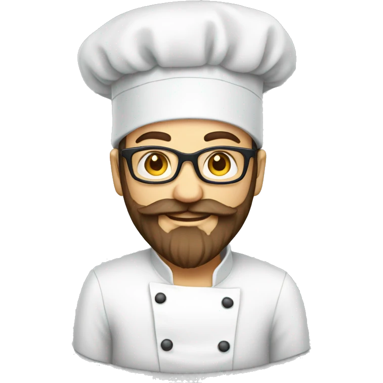  person who is chef by profession having thick beard, white turban and spectacles emoji