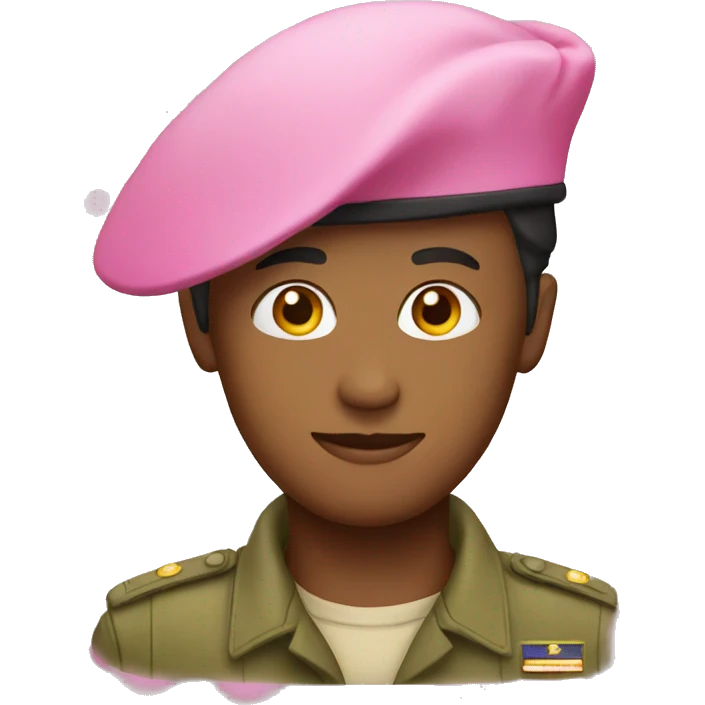 army with pink beret emoji