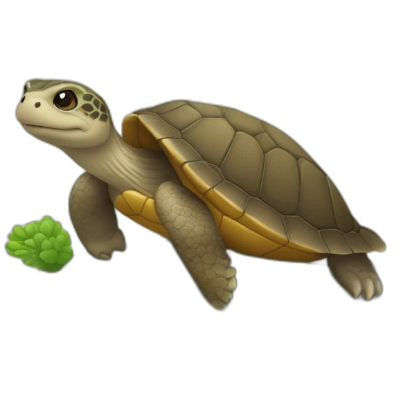 tortue sur une loutre emoji