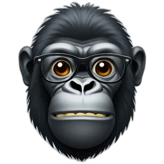 Gorilla with glasses emoji