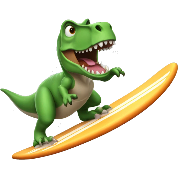 Trex surfing emoji