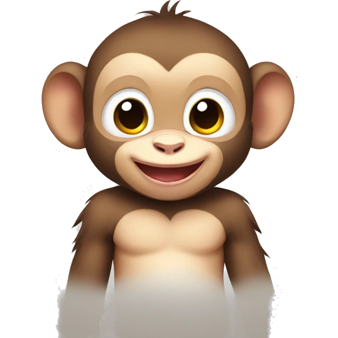 A baby monkey happy emoji