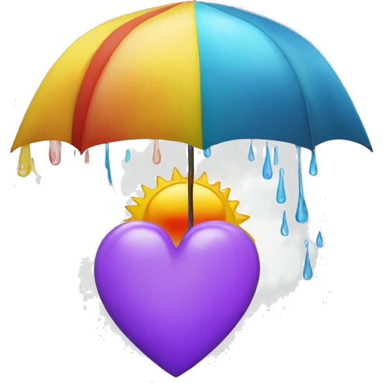 A rainow heart with the word Meline in i emoji