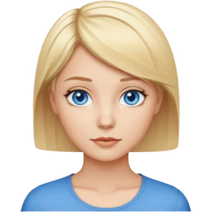 woman short blond hair emoji