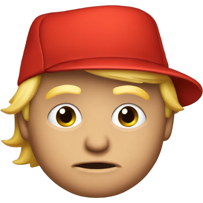 Donal trump with red hat emoji