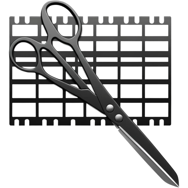 film strip with scissors cutting it emoji