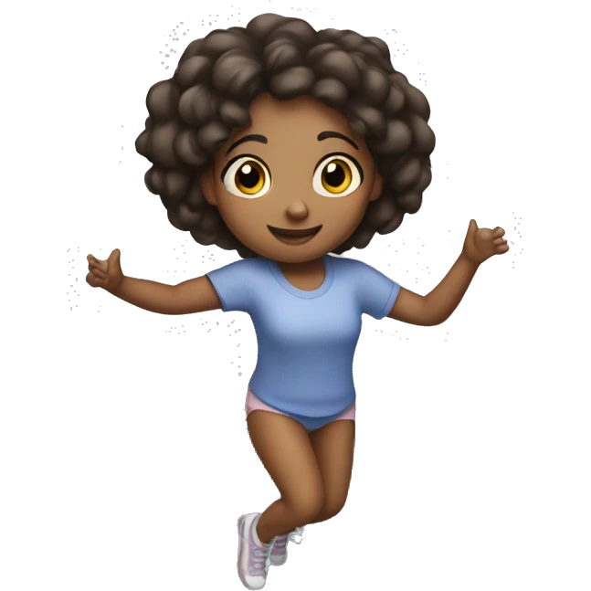 girl with trampoline emoji