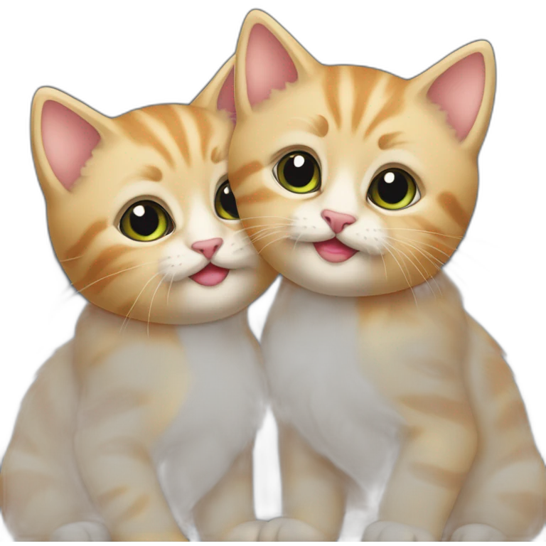 two-kittens-kissing-each-other-on-the-cheeks emoji