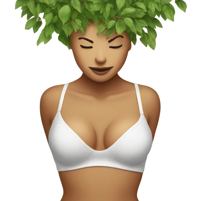 tree wearing a bra emoji