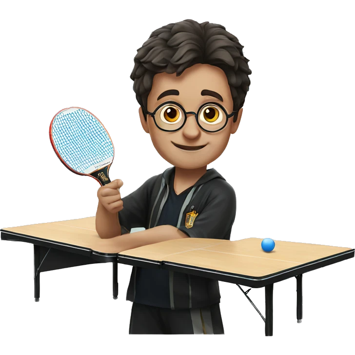 Harry Potter playing table tennis emoji