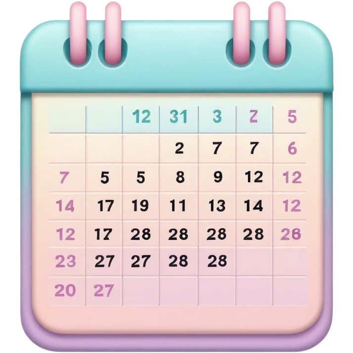 pastel calendar emoji
