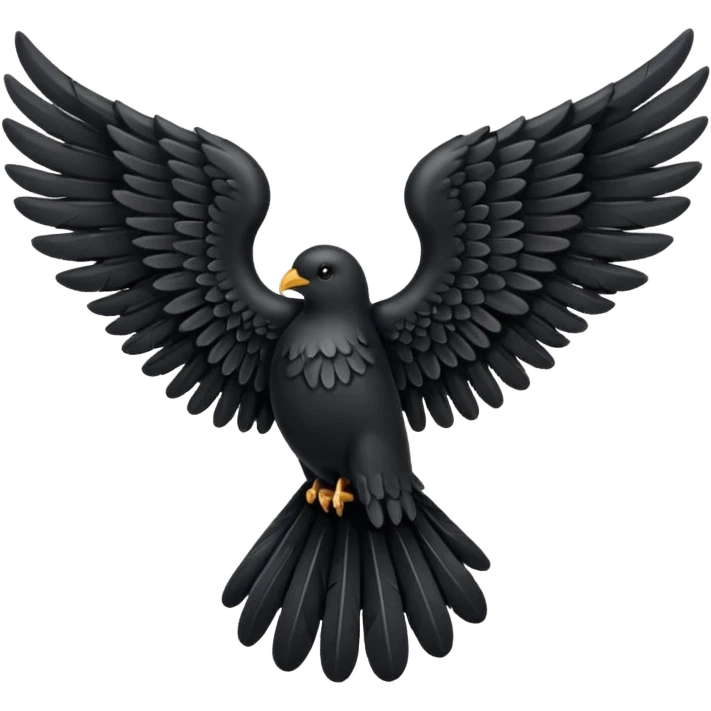 black angel wing emoji