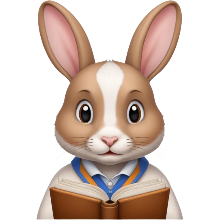 rabbit studying langage emoji