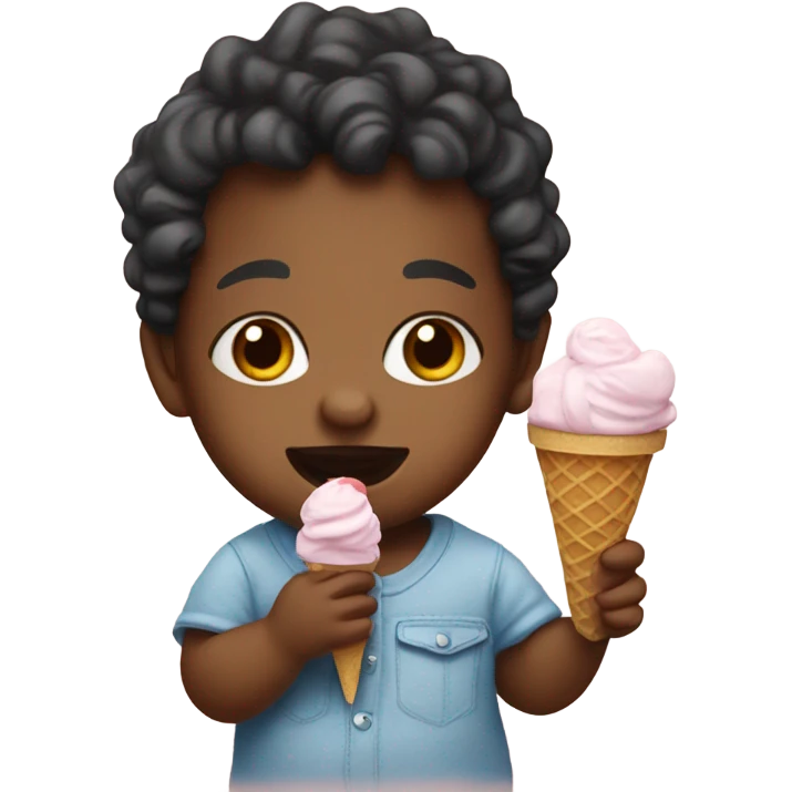 Lil baby with ice cream emoji