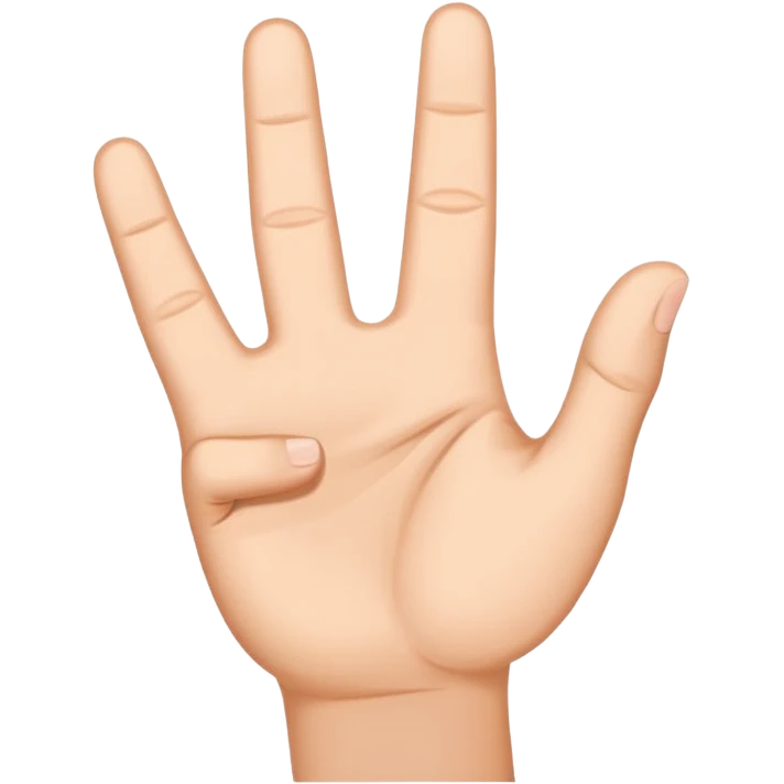 Hand sign in the shape of the letters HK as emoji
