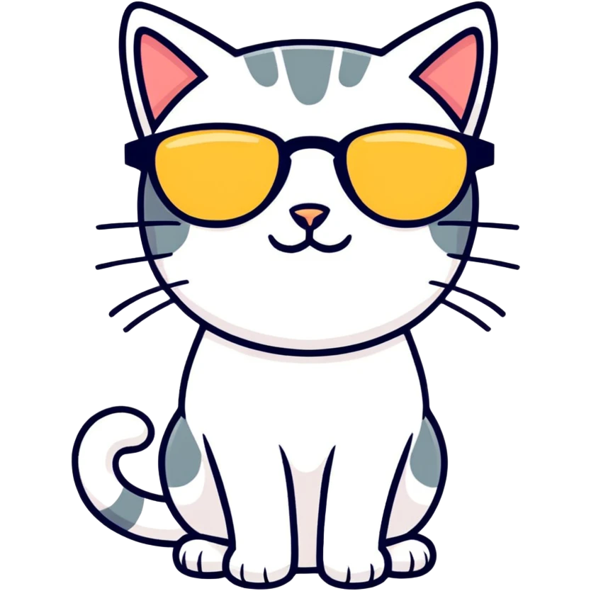 Cat with sunglasses emoji
