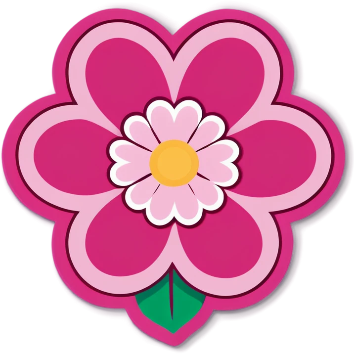 Pink rose asterisk emoji