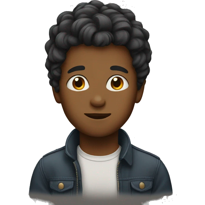 Boy with hair emoji
