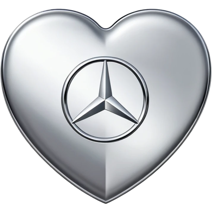 heart shaped Mercedes logo emoji